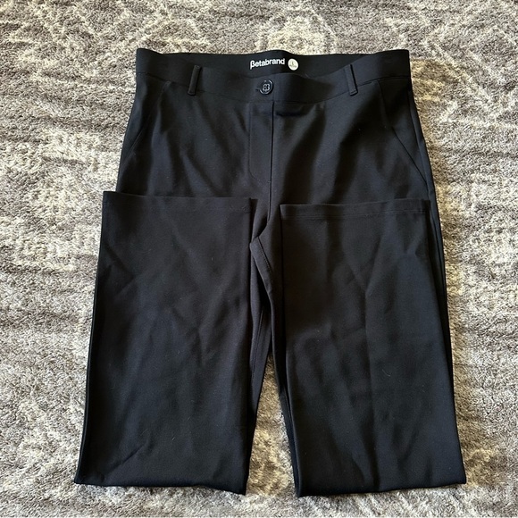 NWOT Betabrand Dress Pant Yoga Pants Straight Leg Classic Black - Picture 6 of 10
